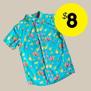 On The Byas Green Tropical Fruits Short Sleeve